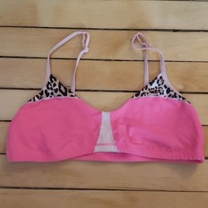 PINK Bralette with leopard detail